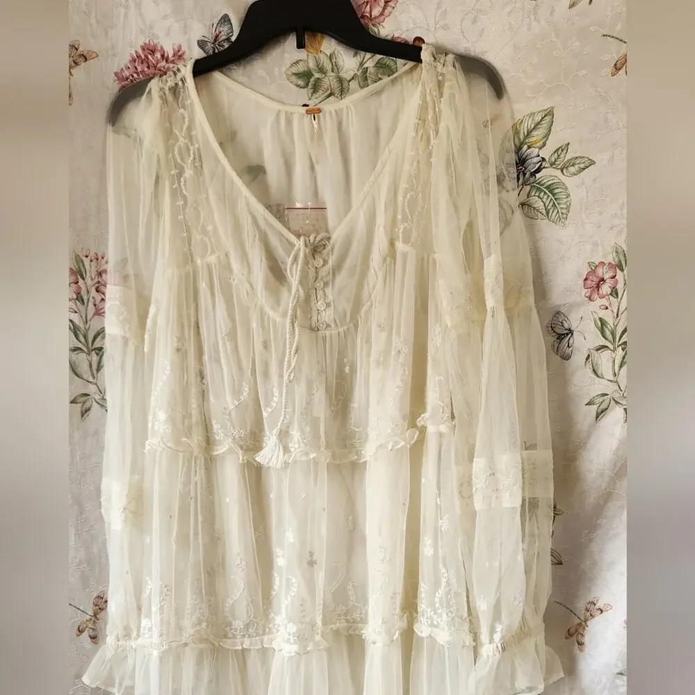 Free People Stevie Maxi Dress Sz Med Nwts - Picture 3 of 10